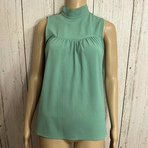 Morgan Claire Tyche Sleeveless Top Ties at neck Size Small Green